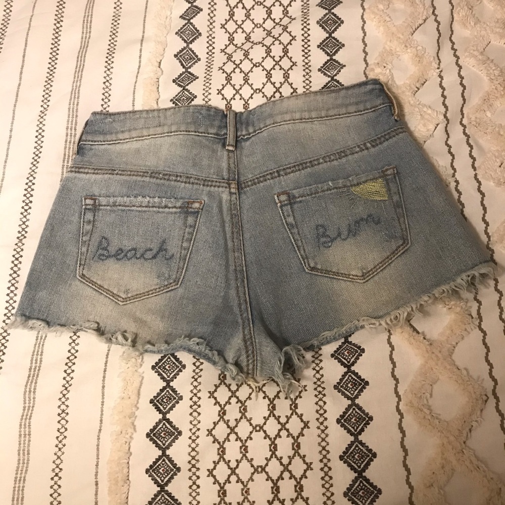 Beach bum jean shorts